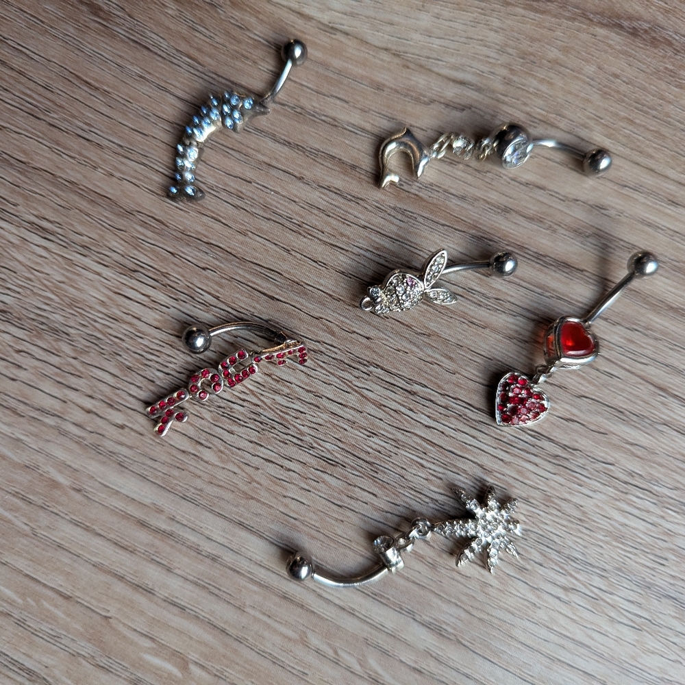 Belly button ring charms lot